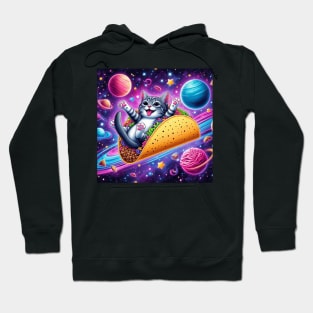 galaxy cat flying tacos Hoodie